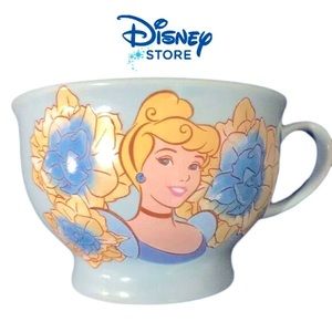 NWT Disney Store Cinderella Blue Floral Coffee Mug